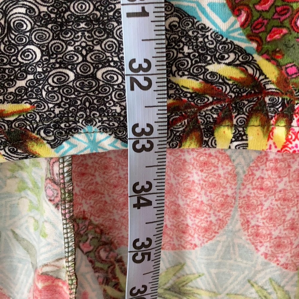 HP!💎 INC., NWT Skirt, Tropical Print, Palm Leaves, Midi, Hi-Lo, Jersey, Size XL - Picture 10 of 11